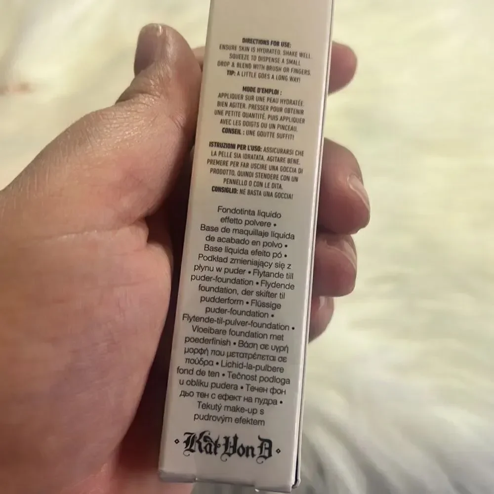 Kate Von D liquid to powder foundation tan new in box